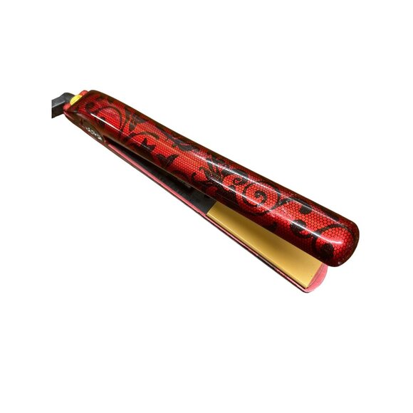 Chi Ceramic 1” Hair Straightener Flat Iron Black and Red Plaid i.Chi Exclusive